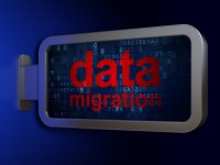 Data concept: Data Migration on billboard background