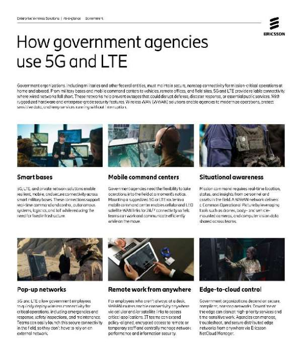 Ericsson How government agencies use 5G andLTE thumb