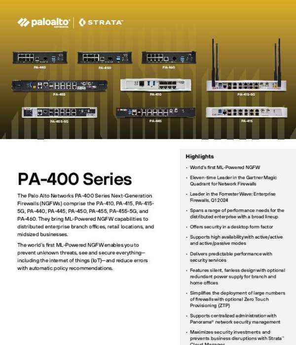 Ds PA 400 Series NGFW thumb
